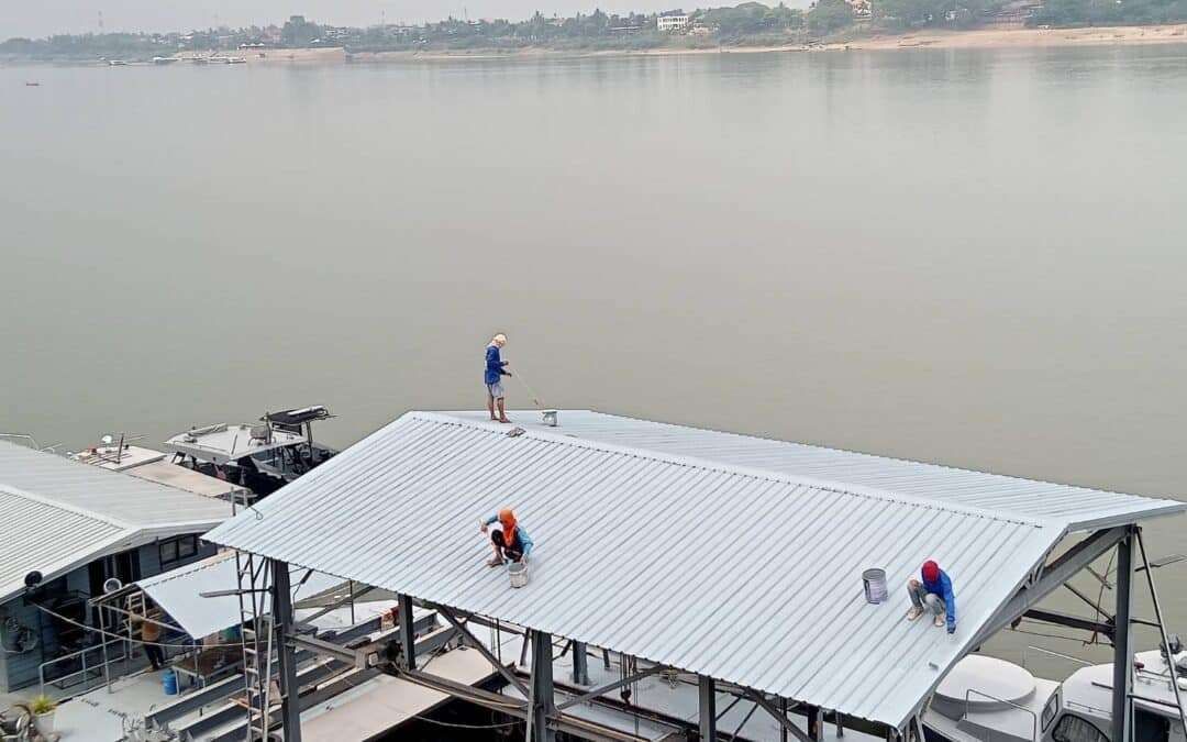 ตำรวจน้ำหนองคายปรับปรุงแพจอดเรือ ให้สวยงามและเรียบร้อย